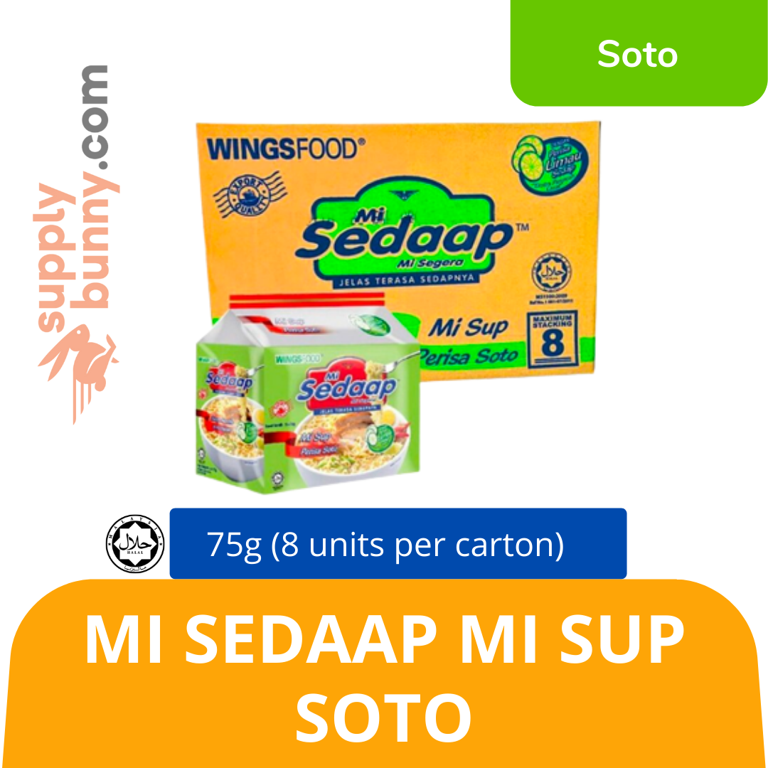 Mi Sedaap Mi Sup Soto 75g X 5 Units Per Pack 8 Packs Per Carton