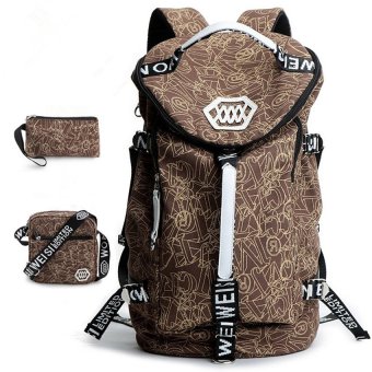 Big-Big-Aas ... Back Pack Canvas Bag (Big Size / Coffee) (EXPORT) | Lazada Singapore