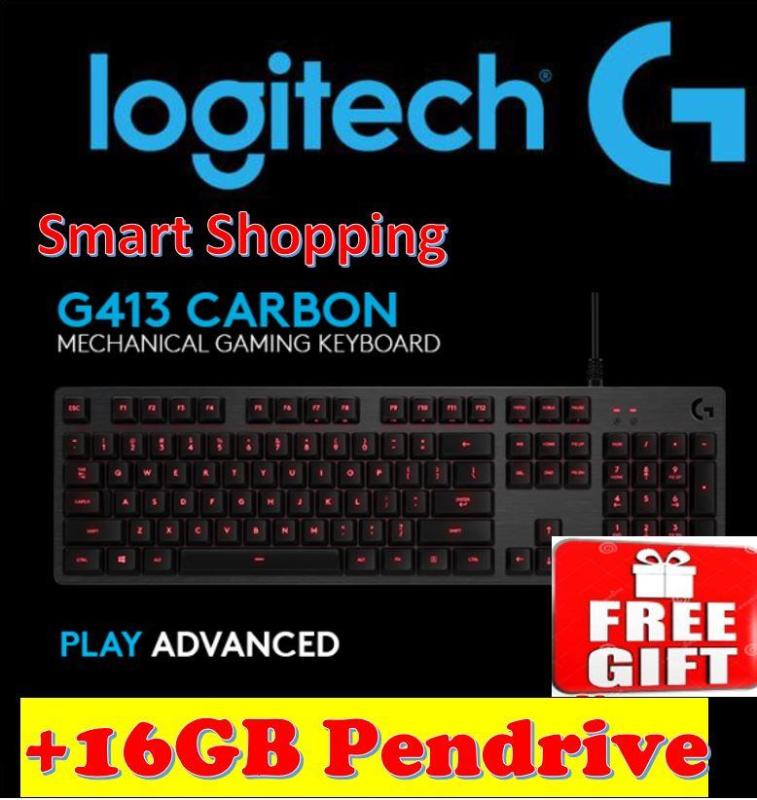 Logitech G413 Backlit Mechanical Gaming Keyboard with USB Pass-through and Romer-G Key 920-008313 G 413 Singapore
