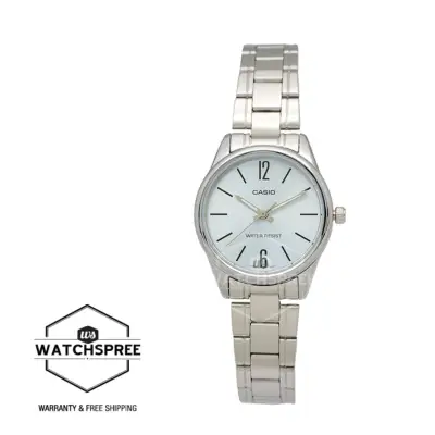 [WatchSpree] Casio Ladies' Standard Analog Silver Stainless Steel Band Watch LTPV005D-2B LTP-V005D-2B