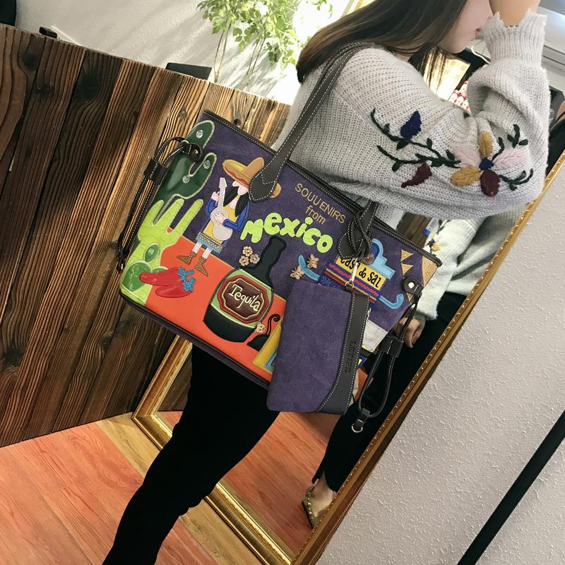 Bag Female 2019 New Style Korean Style Embroidered Literature And Art Large Capacity Canvas Bag Simple Portable Shoulder Bag Tote Bag
