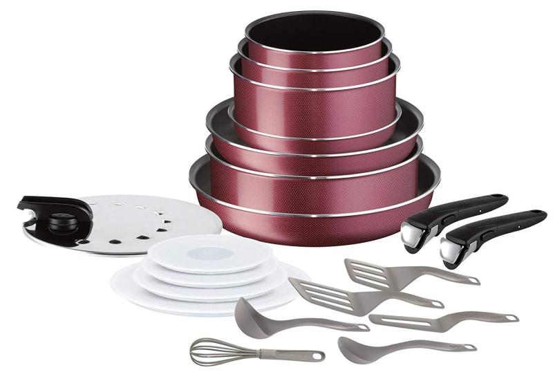 TEFAL Ingenio Essential 20 Pc Limited Edition Red -All Fires Except Induction (Preorder- Will arrive in 7-15 working days) Singapore