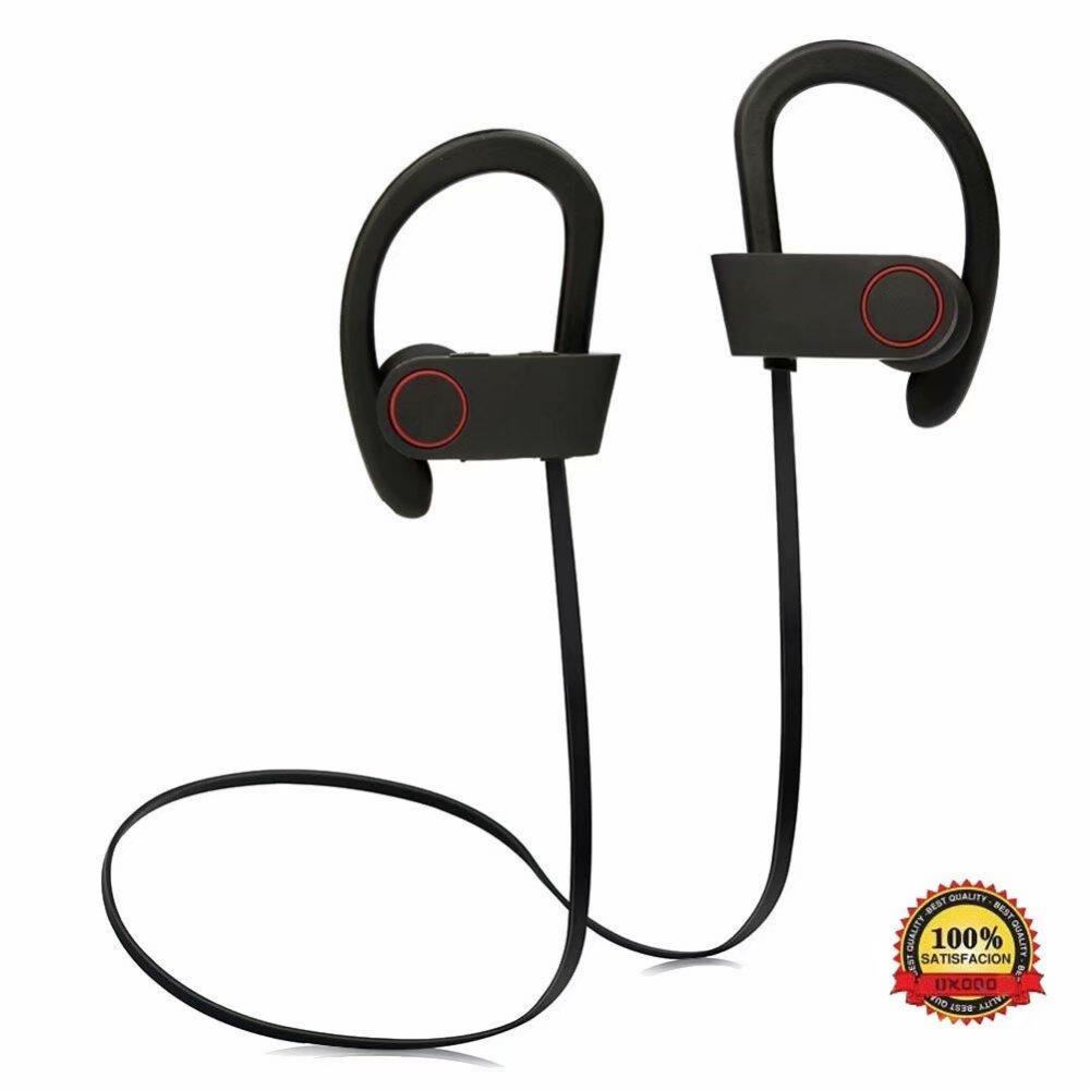 Bluetooth Headphones IPX7 Waterproof Wireless Sport Earphones HD Stereo Sound Sweatproof in-Ear Earbuds with Mic Noise Cancelling Headsets for Gym Running Workout 8 Hrs Play Time Black