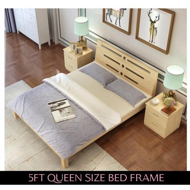 Queen Size Bed Frame with Drawers