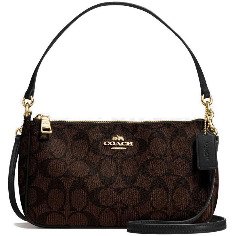 Coach Women Bags Shoulder Lazada Coach Messico Top Handle Pouch In Signature Crossbody Bag Handbag Black Brown F58321 Gift
