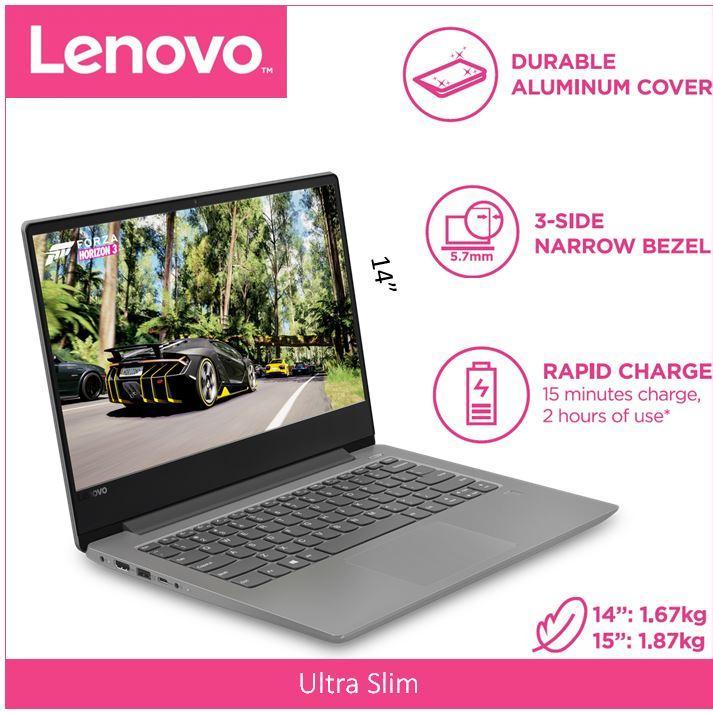 Lenovo IdeaPad 330Sï¼Thin&Lightï¼14.0 HD PLATINUM GREY 1 Year Local Warranty