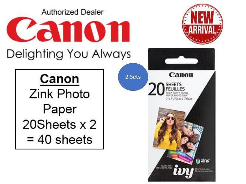 Canon ZP-2030 2x3  Photo Paper (20 x 2 = 40 Sheets Pack) for PV-123 Mini Photo Printer ZP2030 2030 Singapore