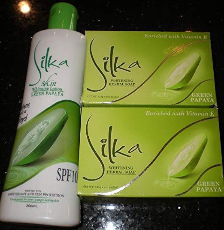 Buy Silka Green Papaya Set of 2 Bars of Soap & 1 Bottle of Lotion Singapore