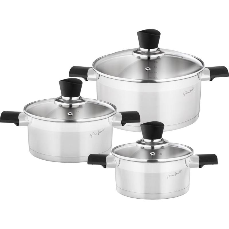 LAMART STAINLESS STEEL SET OF POTS 6 PCS Singapore