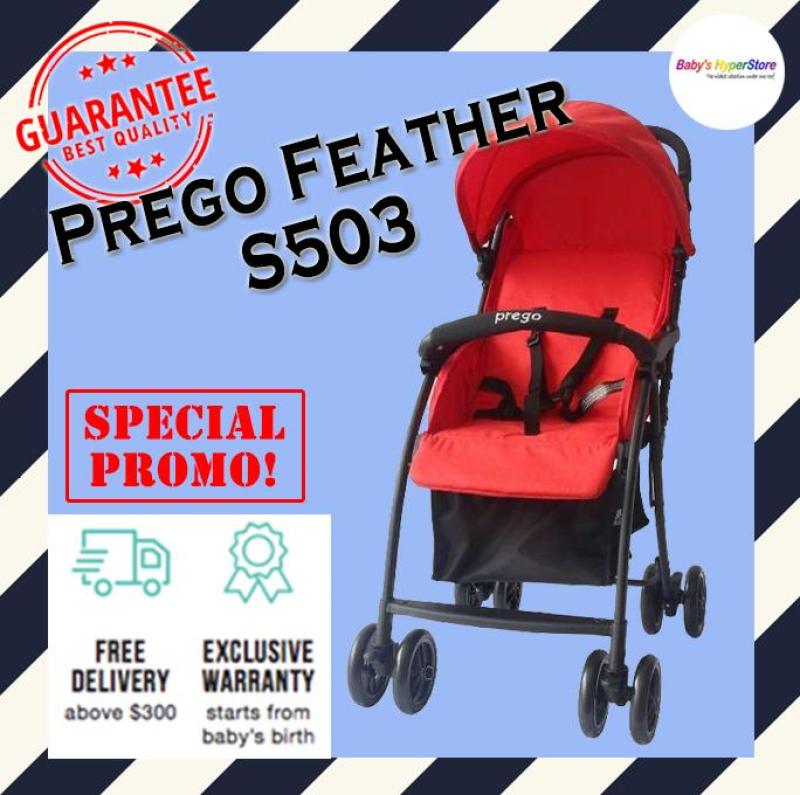 Prego Feather S503 Stroller - As light as feather from 3.7kg only!!! LOCAL seller warranty Singapore