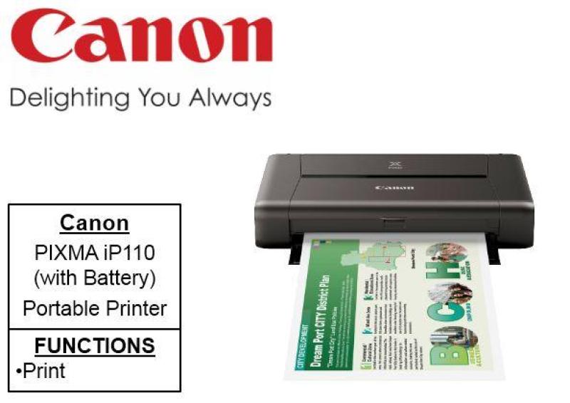 Canon PIXMA iP110 **Gift:16GB Flash Drive *** FREE 40 NTUC Voucher Till 25th Aug 2019 **  Portable Photo Printer (With Battery)  iP 110 Singapore