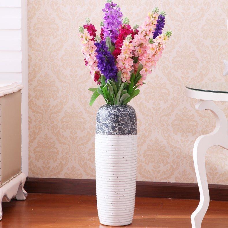 European Style Art Ceramic Large Floor Vase Jingdezhen Modern Minimalist Living Room Soft Loading Decoration Modern Minimalist
