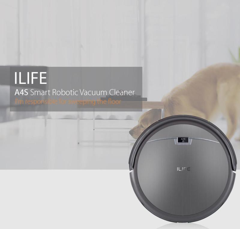 ILIFE A4S Smart Robotic Vacuum Cleaner Cordless Sweeping Cleaning Machine Self-recharging HEPA Filter Remote control robot Vacuum Cleaner (EU)- intl Singapore