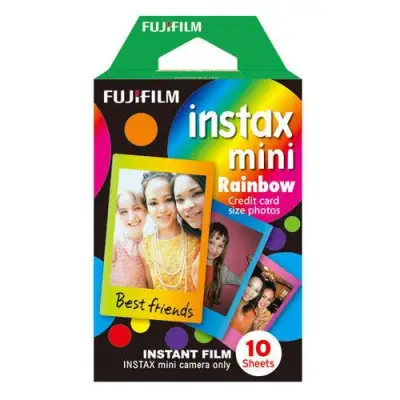 Fujifilm Instax Mini Rainbow Instant Films - 10 Sheets