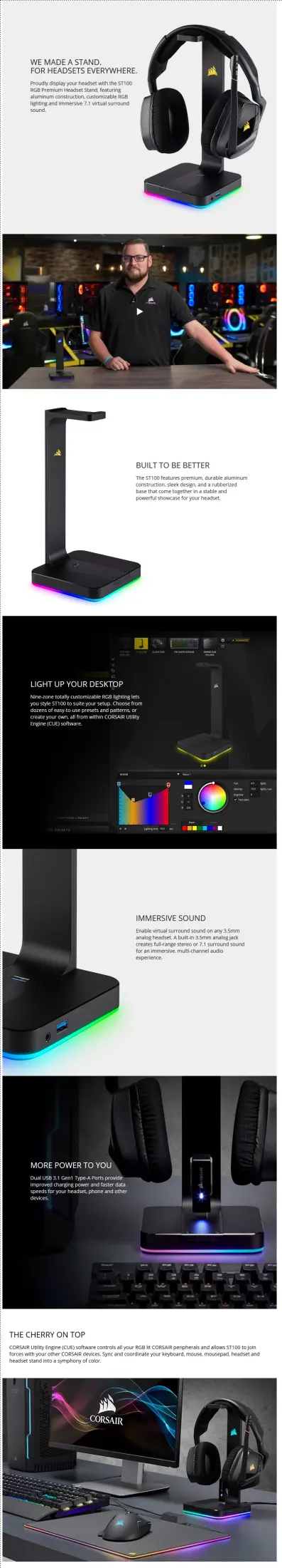 corsair gaming st100 rgb
