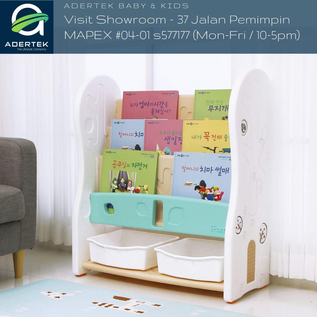 Kids Bookcases Playroom Furniture Lazada Ifam Design Open Bookshelf 3 Level 2 Toy Trays
