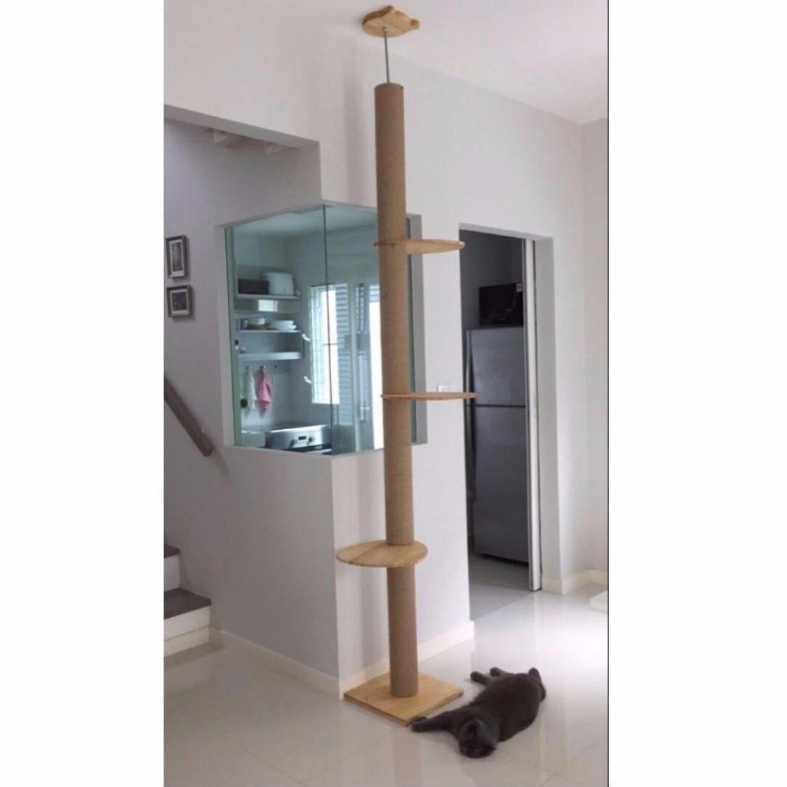 Designer Cat Condo Trees Lazada Sg Pre 11 9 6cm Diameter Solid Pine Wood Cat Ceiling High Tree Climbing Post