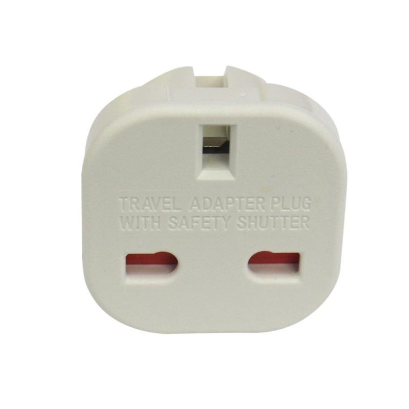 QNSTAR White EU Plug to UK/AU Plug 2 pin Universal Travel Wall Plug Socket Adaptor White