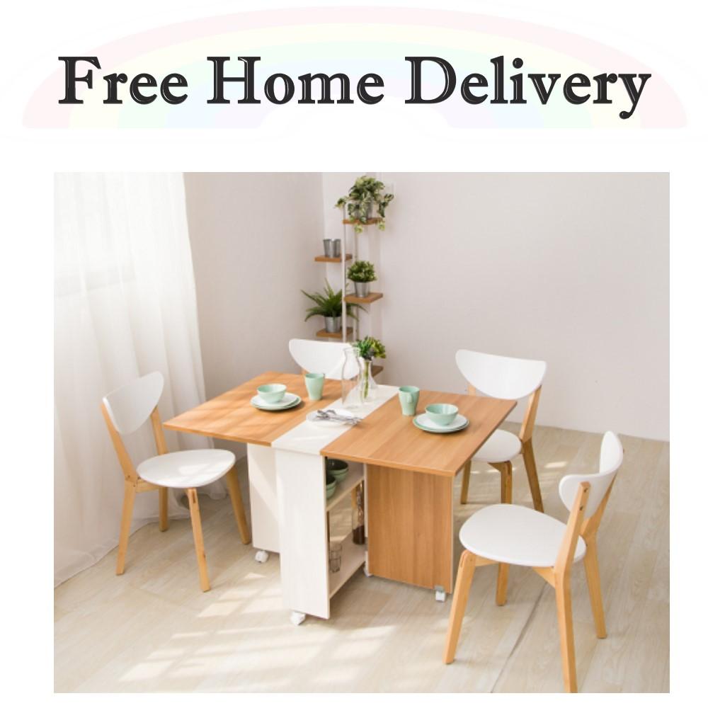 Smart Dining Table - 120cm with Storage and Wheels