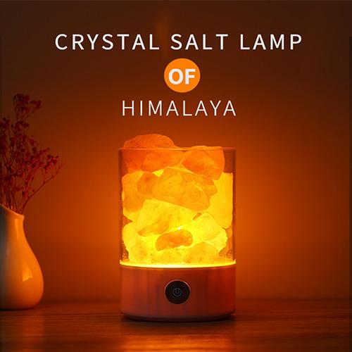 USB Colourful Crystal Salt Rock Himalayan Table Lamp Singapore