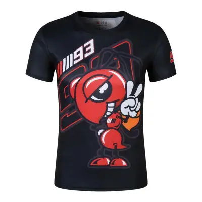 Motorcycle Rider MotoGP 93 Men's T-Shirt Red o neck T Shirt Amazing Short Sleeve Quick Dry Team Tee Shirts Cycling Jersey
