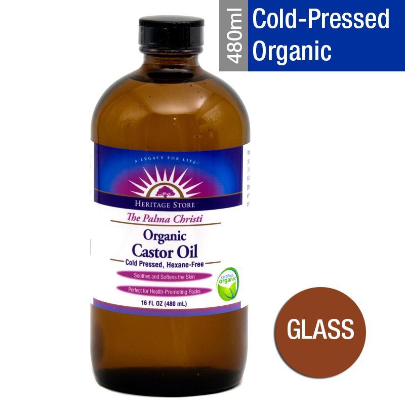 Buy Heritage Store Organic Castor Oil, Cold-pressed 480ml Singapore