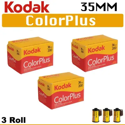 3 Roll Kodak 35mm Colorplus Color Plus 200 Negative Roll Film 36 Exposure