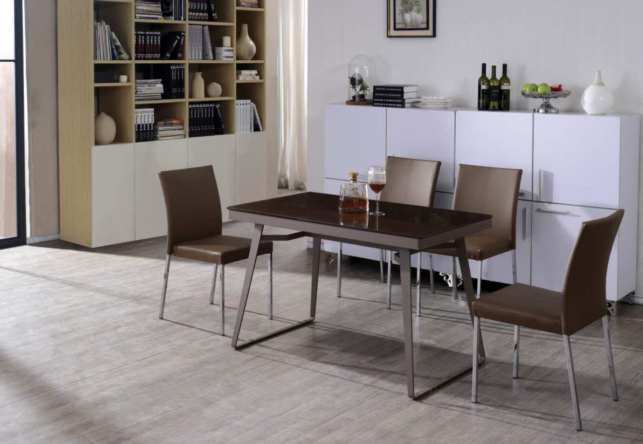 DINING SET 120cm U-shaped Leg Dining Table with 04 chairs