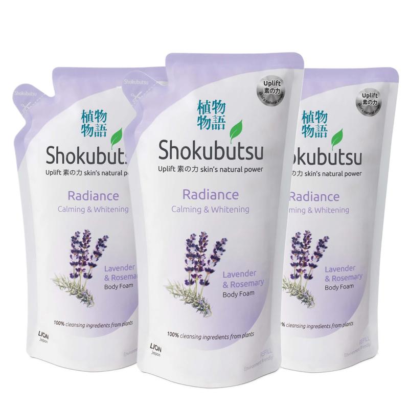 Buy Shokubutsu Radiance Body Foam - Calming & Whitening 600ml x3 Singapore