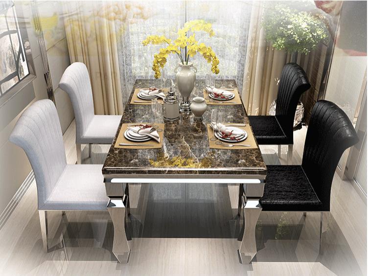 JIJI (Free Installation) Statue Marble Top Dining Table (Dining Table ONLY) (Free 12 Month Local Seller Warranty) (SG)