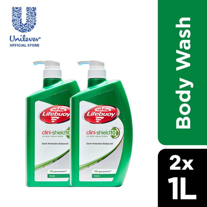 Buy Lifebuoy Clini-Shield 10 Fresh Anti-Bacterial Body Wash 2 x 1L Singapore