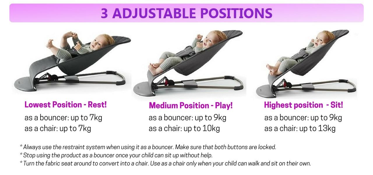babybjorn bouncer positions