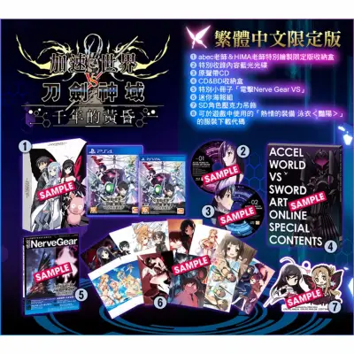 PS4 Accel World Vs. S word Art Online: Millennium Twilight Limited Edition / R3 (Chinese)