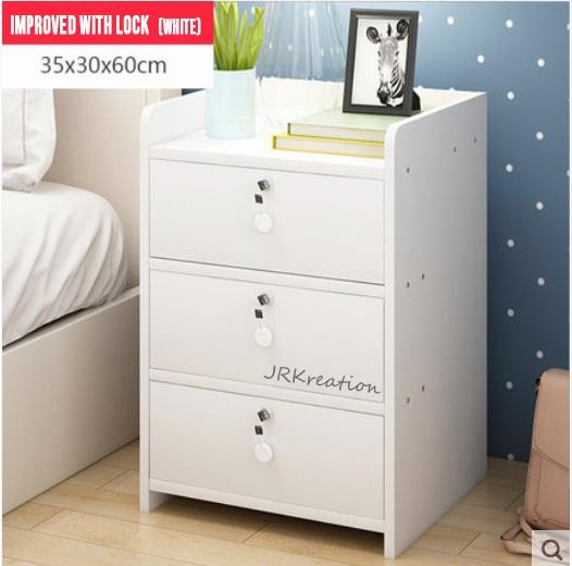 Bedside Tables Bedroom Furniture Lazada Sg A08 Wooden Bedside Cabinet With Locks Table Storage Furniture