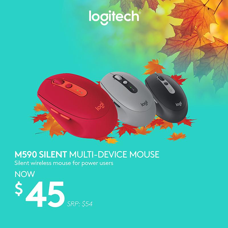 Logitech M590 Graphite Tonal Multi-Device Silent Wireless Mouse With Logitech Flow #Autumn2018Sale Singapore