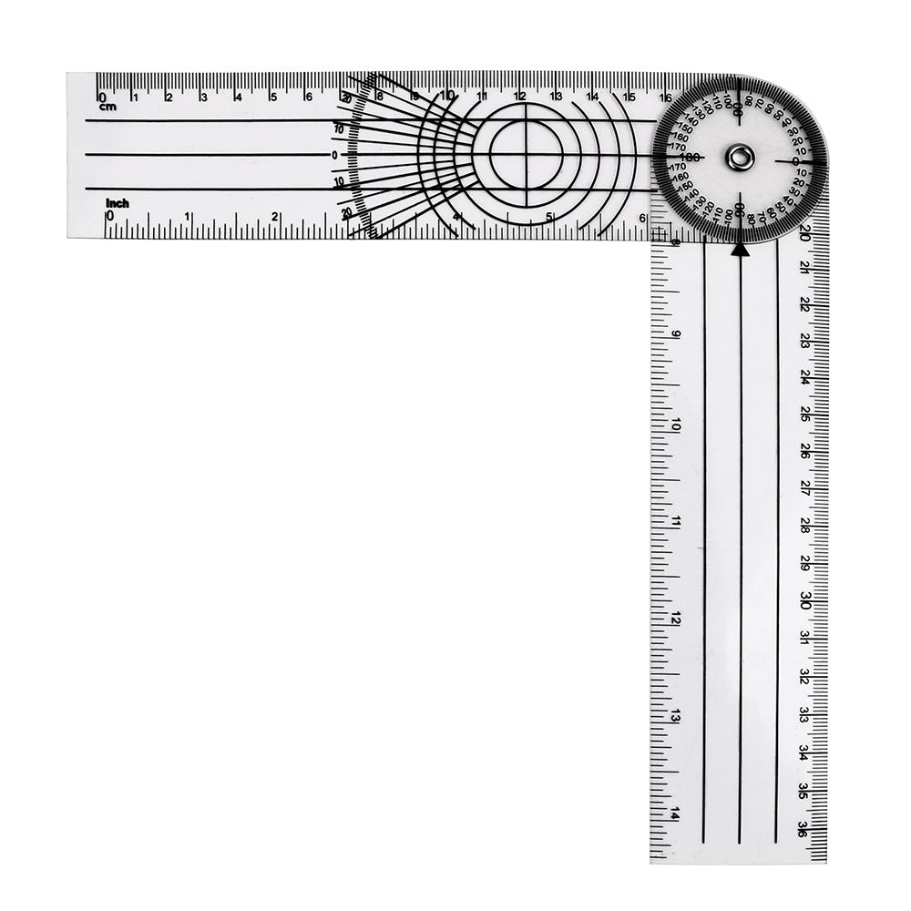 Protractor Circle Stainless Steel Clear Scale Lightweight Practical Measure Tool Drawing Professional Portable Ruler Angle Meter Multifunction Accurate