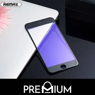 REMAX Tempered Glass Screen Protector - 3D Anti-Blueray Full Coverage Cover Compatible with iPhone X XS 8 7 6 6S Plus - Black