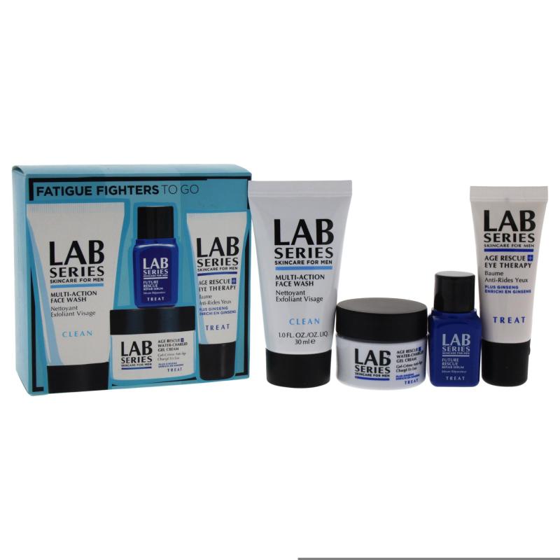 Buy Lab Series Fatigue Fighters To Go Skincare - 4 Pc Kit 1oz Multi Action Face Wash, 0.2oz Future Rescue Repair Serum, 0.5oz Age Rescue + Water Charged Gel Cream, 0.5oz Age Rescue + Eye Therapy Singapore