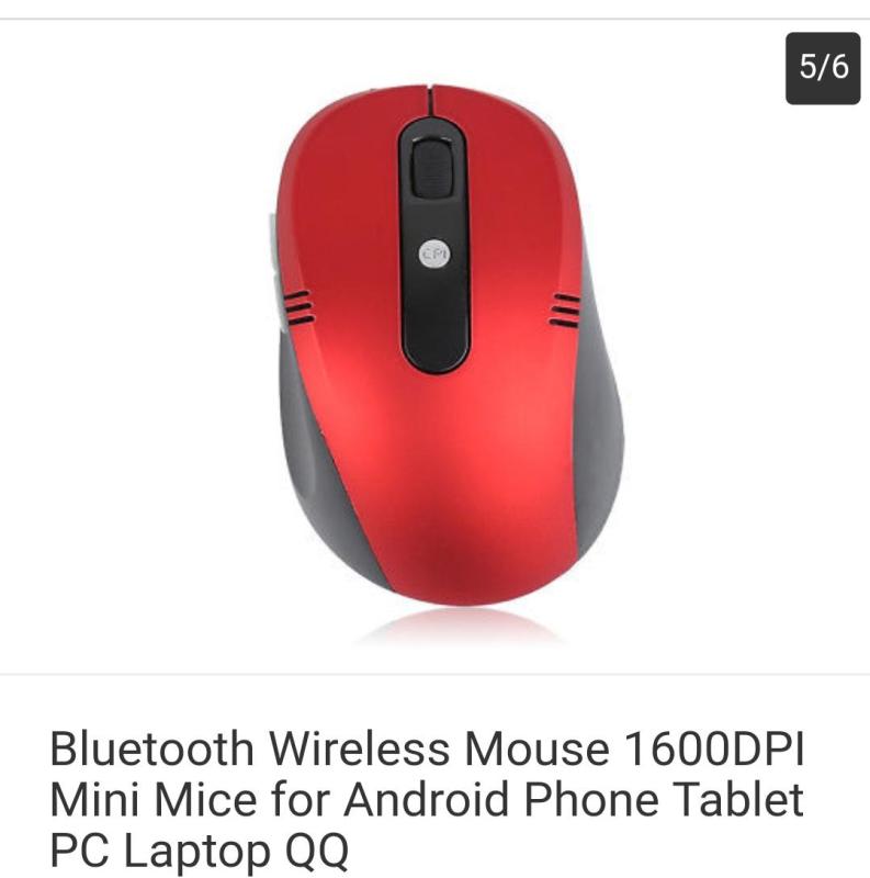 dell Bluetooth Wireless Mouse 1600DPI Mini Mice for Android Phone Tablet PC Laptop QQ