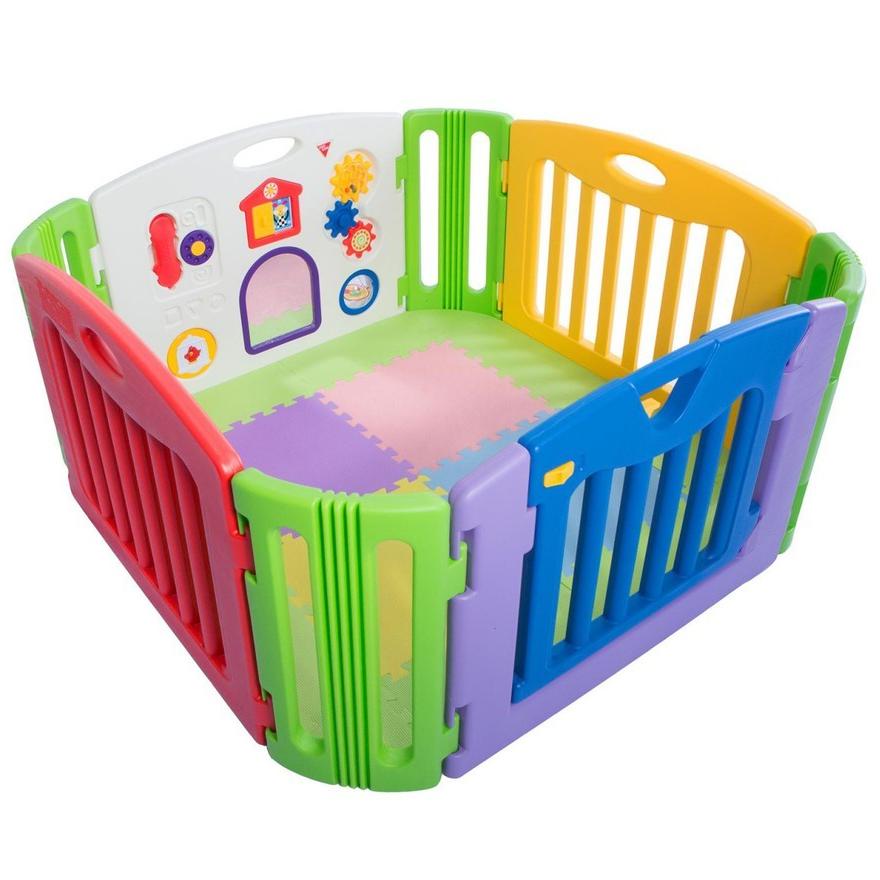 colorful plastic baby gates