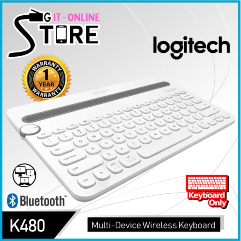 Logitech K480 Bluetooth Multi-Device Keyboard (Black/White) Singapore