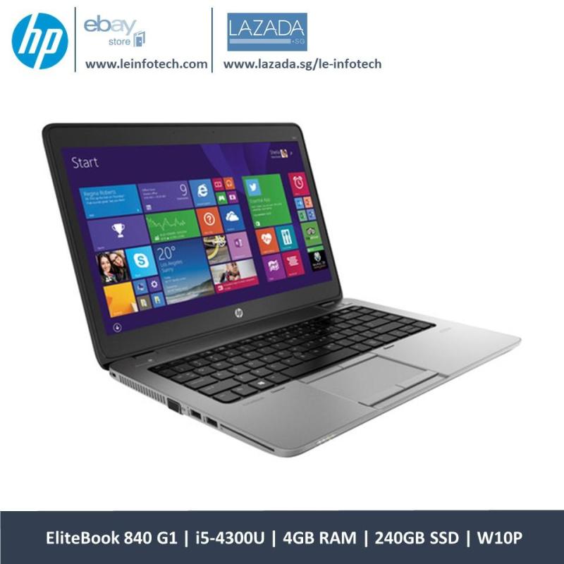HP Elitebook 840 G1 14 Core i5-4300U@1.9Ghz 4th Gen 4GB RAM 240GB SSD Win 10 Pro Warranty Wifi Bluetooth One Month Warranty