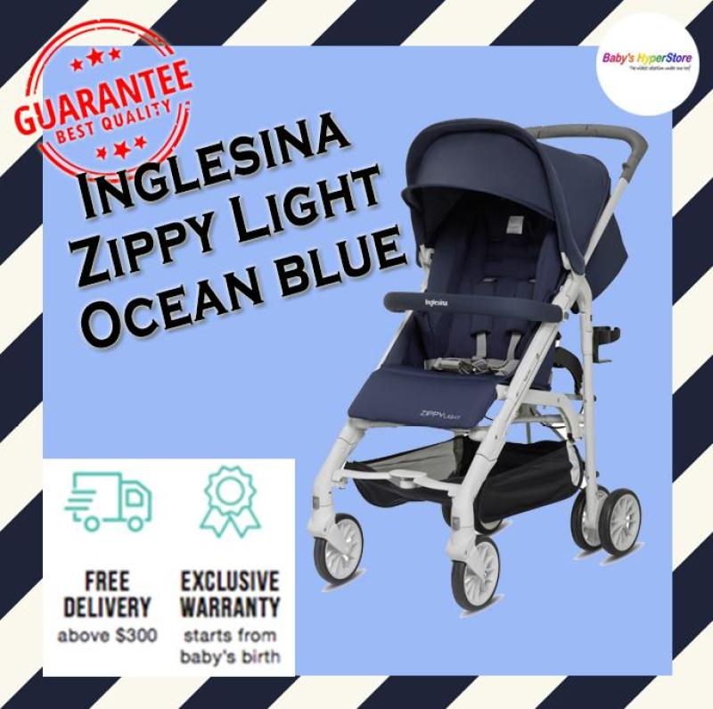 Inglesina Zippy Light Stroller - Ocean blue - Suitable from newborn to 25kg (Approx. 5 years) - Lightweight & compact - Local seller warranty 1 YEAR Singapore
