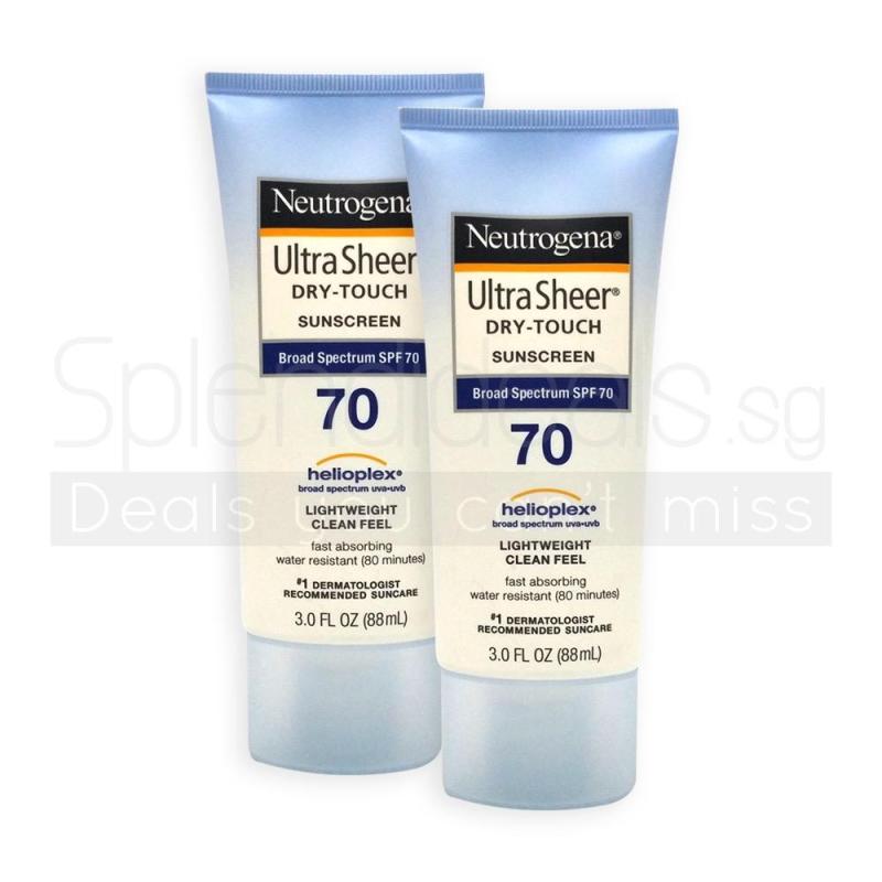 Buy (Pack of 2) Neutrogena Ultra Sheer Dry-Touch Sunscreen Broad Spectrum SPF 70 88ml - 7702 Singapore