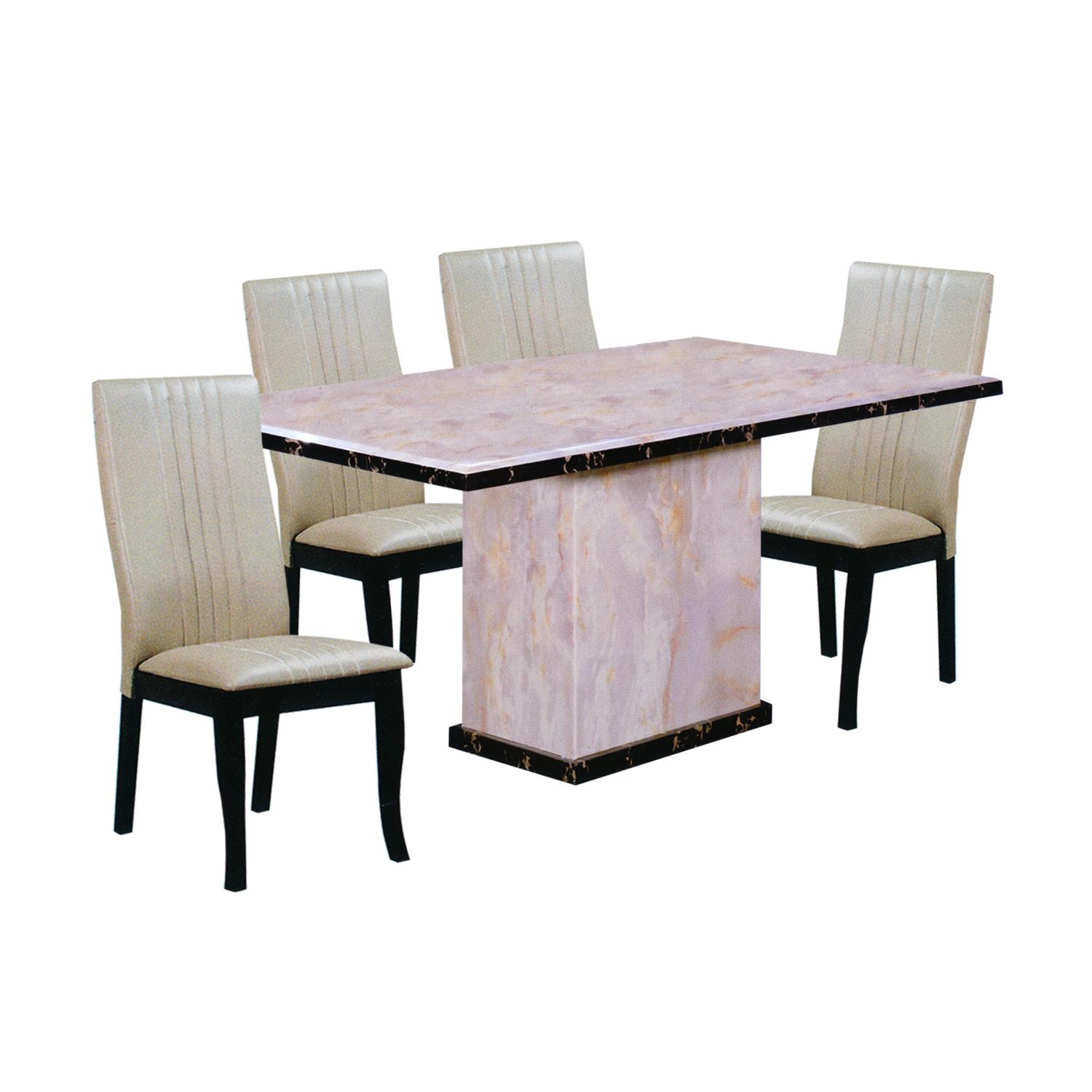 TAYLER / GORDAN Marble Top 1+6 Dining Set