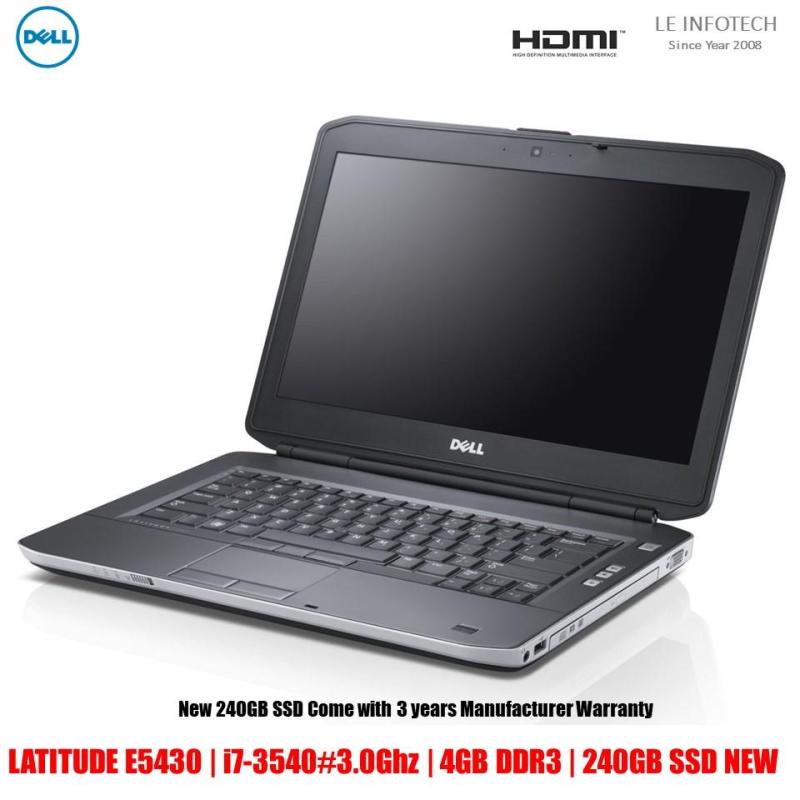 Dell Latitude E5430 14.1in Laptop i7-3540#3.0Ghz 4GB DDR3 New 240GB SSD Win 10 Pro HDMI Wifi One Month Warranty-Refurbished