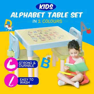 Kids Learning Alphabet Table Desk Set / Comes with 2 chairs / Children Essential / Furniture