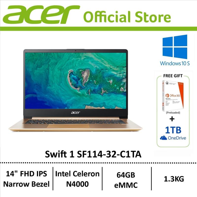 Acer Swift 1 SF114-32-C1TA 14 Laptop - Preloaded Microsoft Office 365 personal
