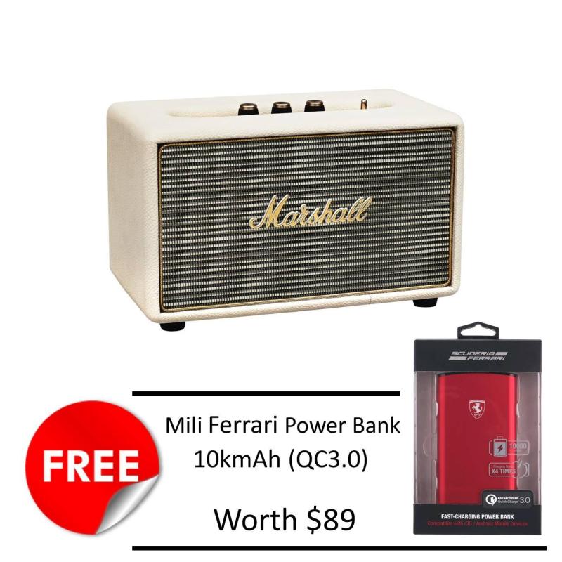 Marshall Stanmore Bluetooth Speaker (Cream) Free Mili Ferrari 10kmAh PowerBank Singapore