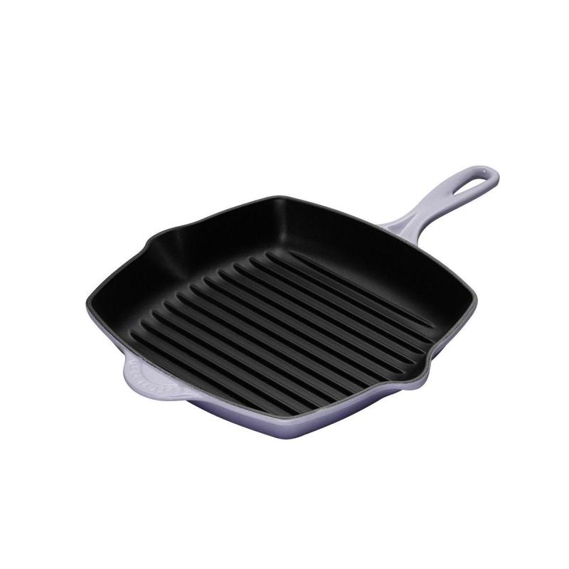 Le Creuset Cast Iron Square Skillet Grill 26cm, Classic (Blue Bell Purple) - Online Exclusive Singapore